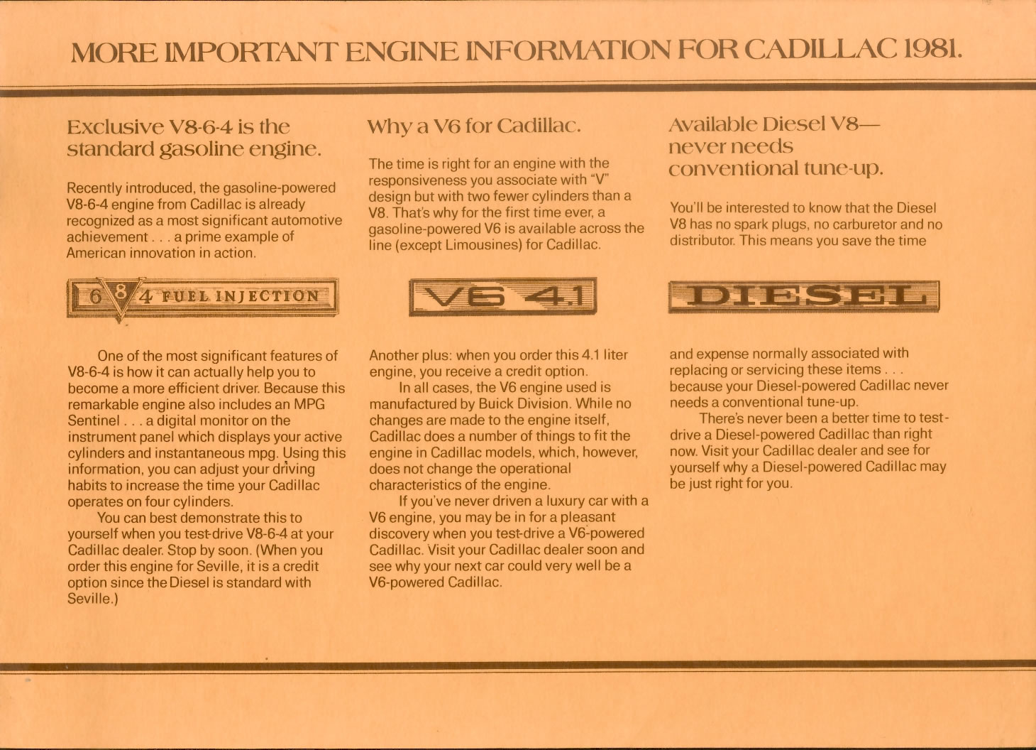 1981 Cadillac Brochure Page 2